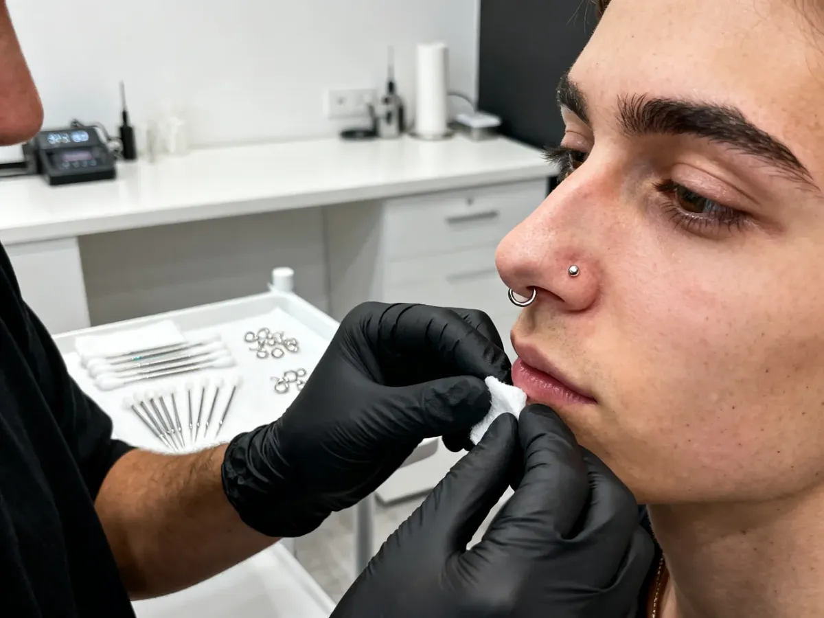 Profesjonalne studio piercingu i przygotowanie do bezpiecznego przekłucia nosa